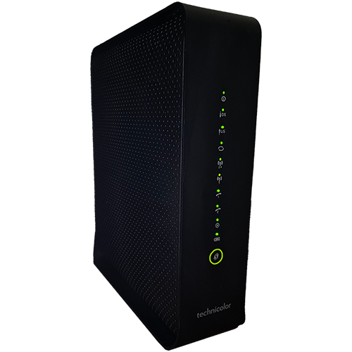 Technicolor CGA4234DGW modem with built-in Wi-Fi